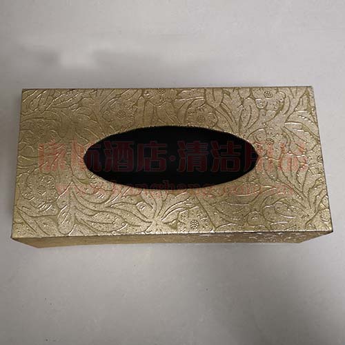 长方形纸巾盒(金草纹)